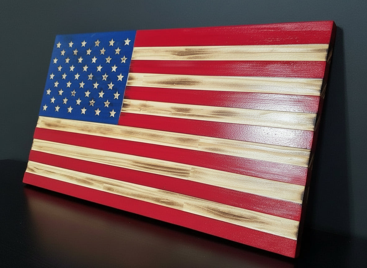 Torched Wooden Flag