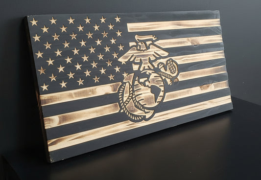 Marine Wooden Flag