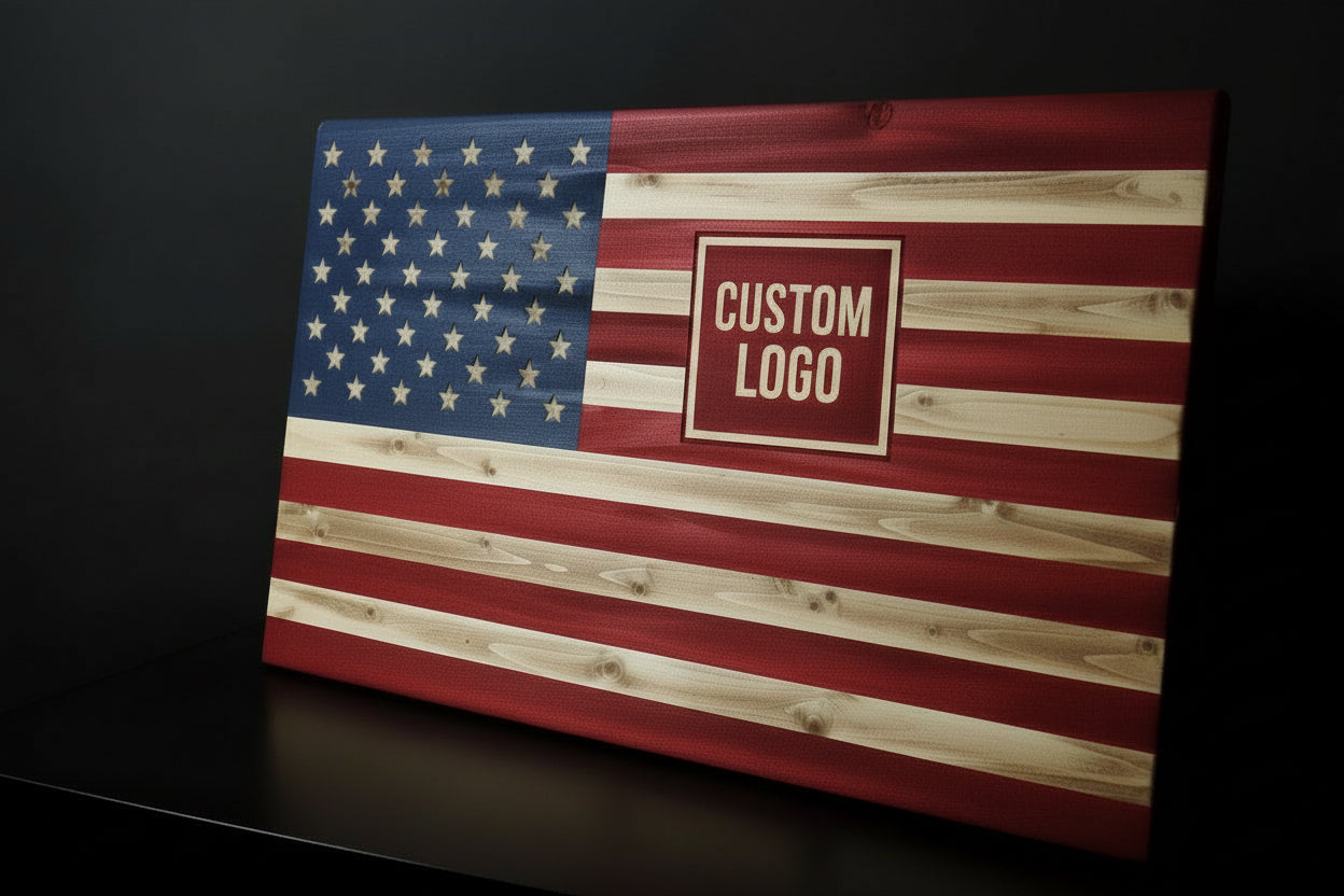 Custom Wooden Flag