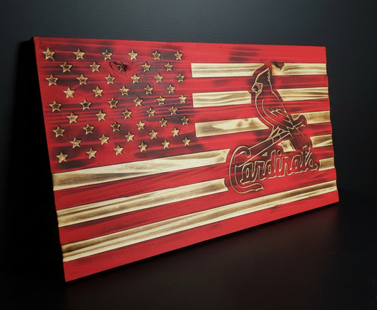 Cardinals Wooden Flag