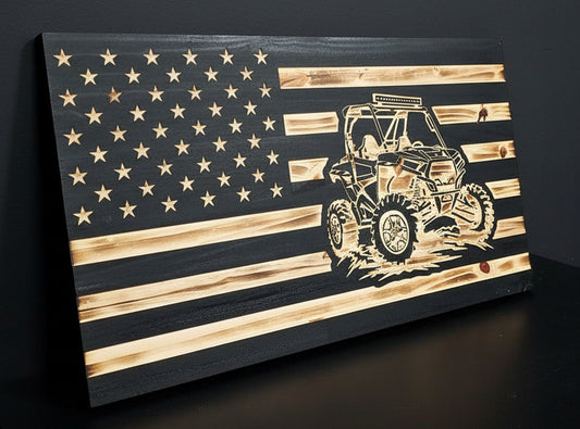 Side by Side Wooden Flag