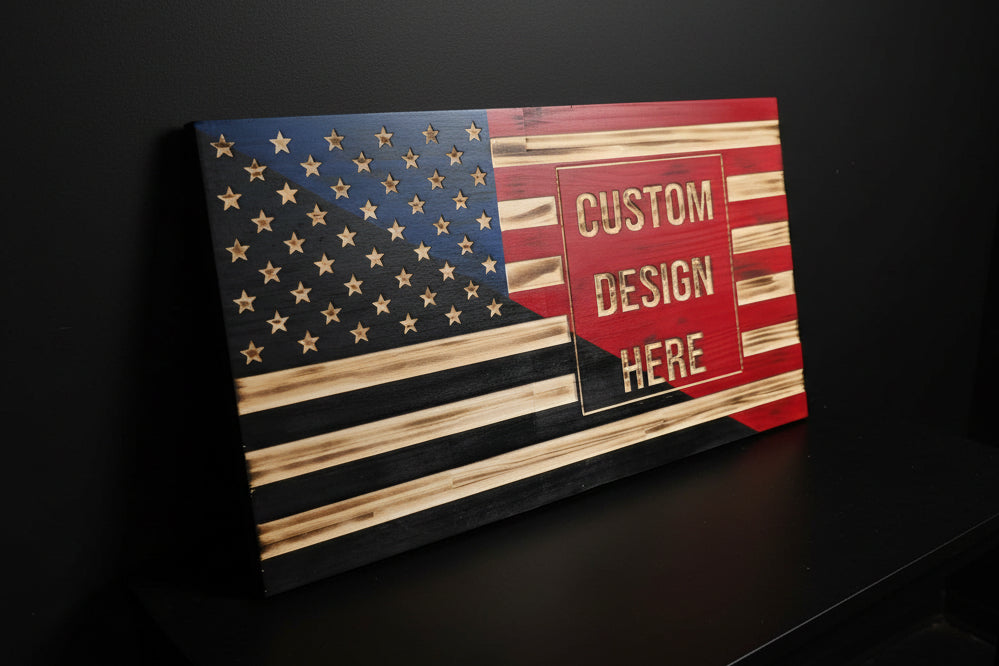 Custom Wooden Flag