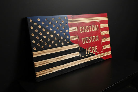 Custom Wooden Flag